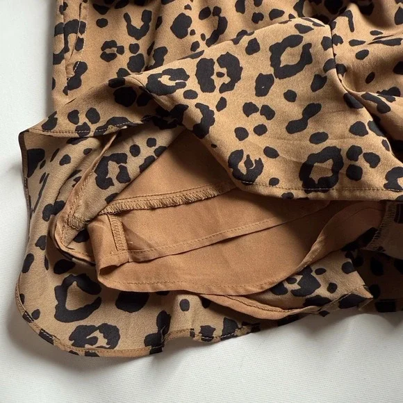 Lovers + Friends Jill Leopard Print Ruffle Romper Women Size Small Girlhoodcore - Picture 6 of 10